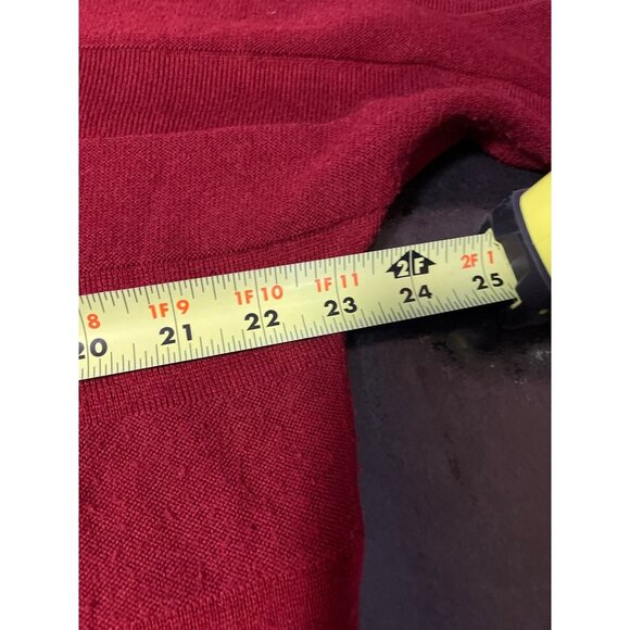 Design History Red Round Neck 3/4 Sleeve Round Hem Sweater Sz XL - Picture 6 of 8